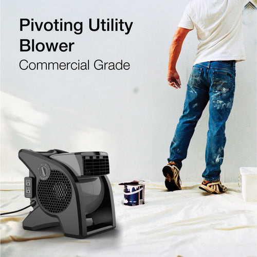 Air King 15" Air Mover Blower Fan: 3-Speed, High Velocity, 2 Outlets, Pivoting
