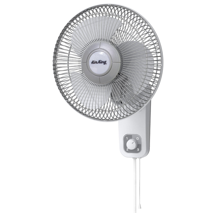 Air King 1/50 HP 12" Commercial Grade Wall Mount Fan: Oscillating, 3-Speed