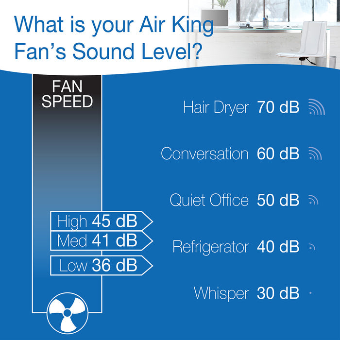 Air King 1/50 HP 12" Commercial Grade Wall Mount Fan: Oscillating, 3-Speed