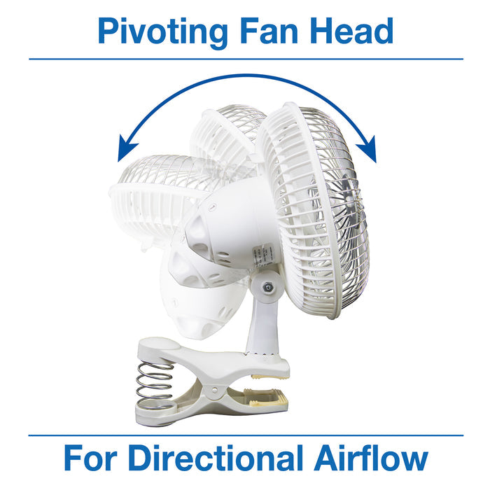 Air King 6" Commercial Grade Clip-On Fan: 2-Speed, Pivoting