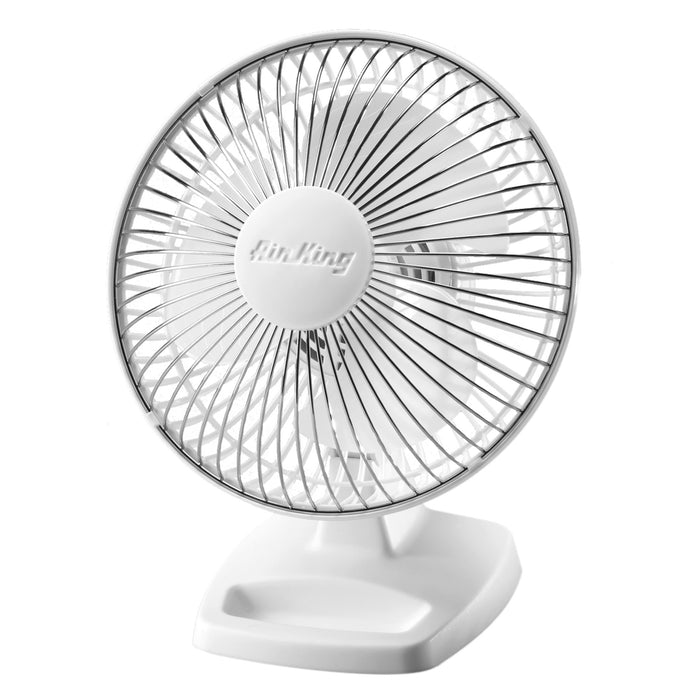 Air King 6" Commercial Grade Table Fan: 2-Speed, Tilting Head, Storage Tray
