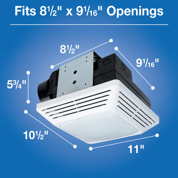 Air King 70 CFM Snap-In Exhaust Fan (ENERGY STAR® Certified, ceiling mounted, light, white)