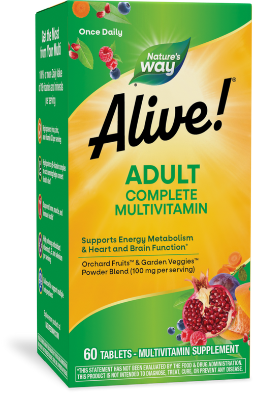 <{%PRIMARY_60192%}>Nature's Way® | Alive! Adult Complete Multivitamin, 60 tablets