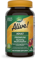 <{%PRIMARY_15817%}>Nature's Way® | Alive! Adult Premium Gummy Multivitamin, 90 gummies, Cherry & Grape