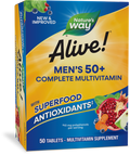 <{%PRIMARY_13661%}>Nature's Way® | Alive! Men's 50+ Complete Multivitamin, 50 tablets