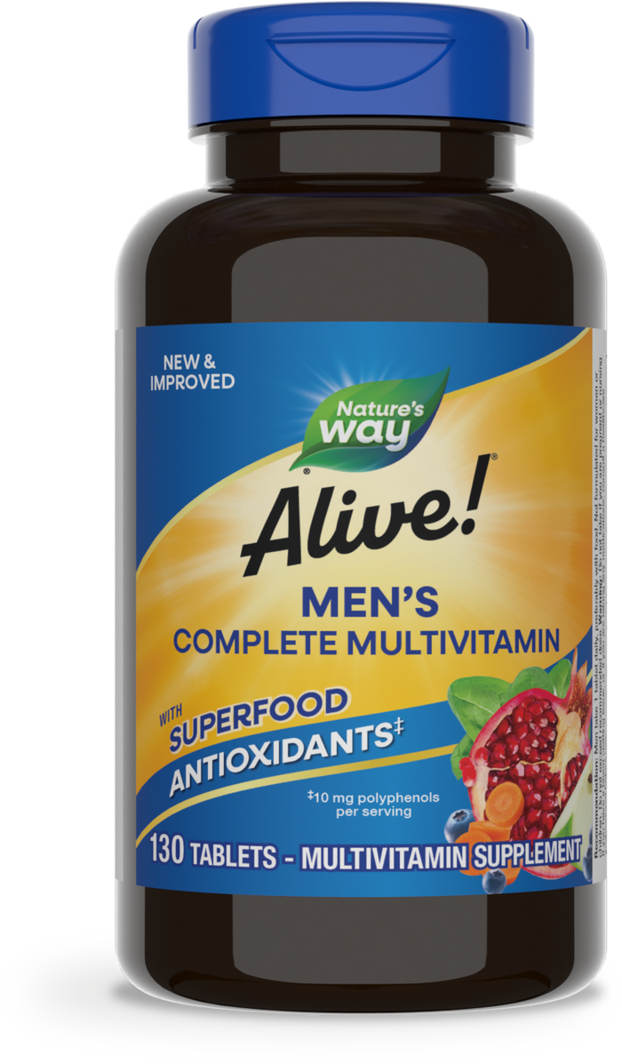 <{%PRIMARY_13716%}>Nature's Way® | Alive! Men's Complete Multivitamin, 130 tablets