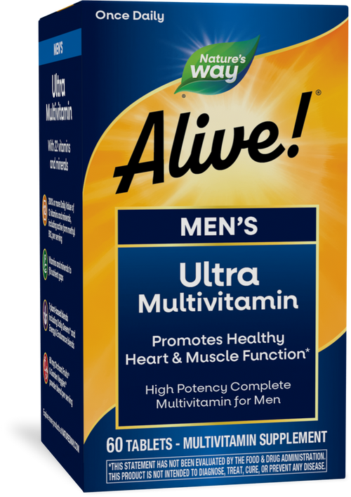 <{%PRIMARY_15685%}>Nature's Way® | Alive! Men's Ultra Multivitamin, 60 tablets