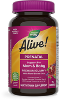 <{%PRIMARY_10482%}>Nature's Way® | Alive! Premium Prenatal Gummies, 75 gummies, Strawberry & Lemon