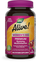 <{%PRIMARY_15899%}>Nature's Way® | Alive! Premium Women's 50+ Gummy Multivitamin, 75 gummies, Cherry & Grape