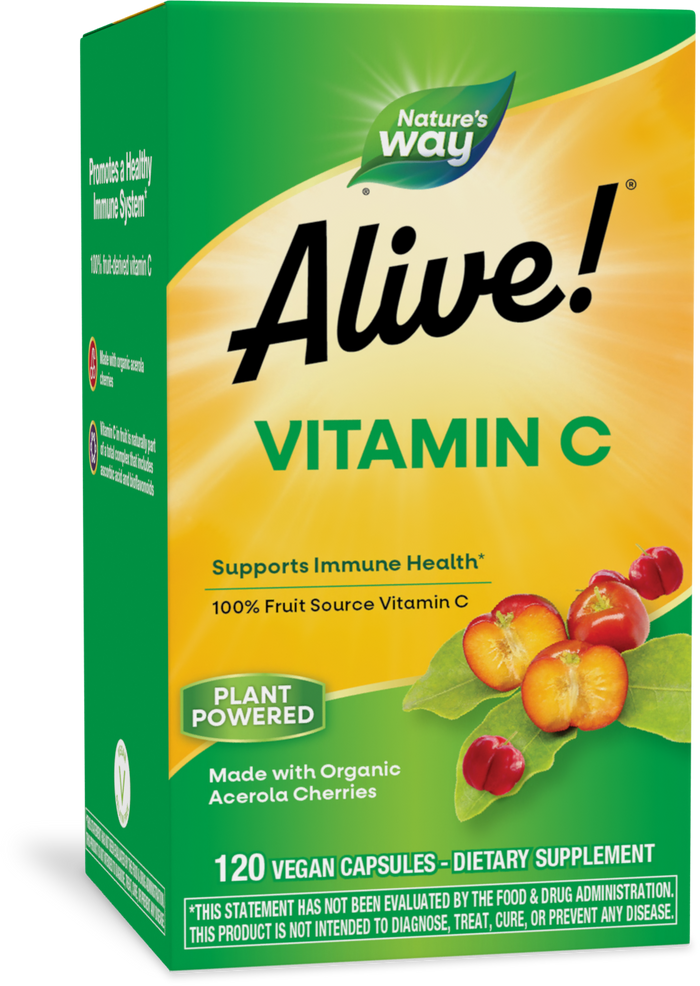 <{%PRIMARY_15142%}>Nature's Way® | Alive! Vitamin C, 120 capsules