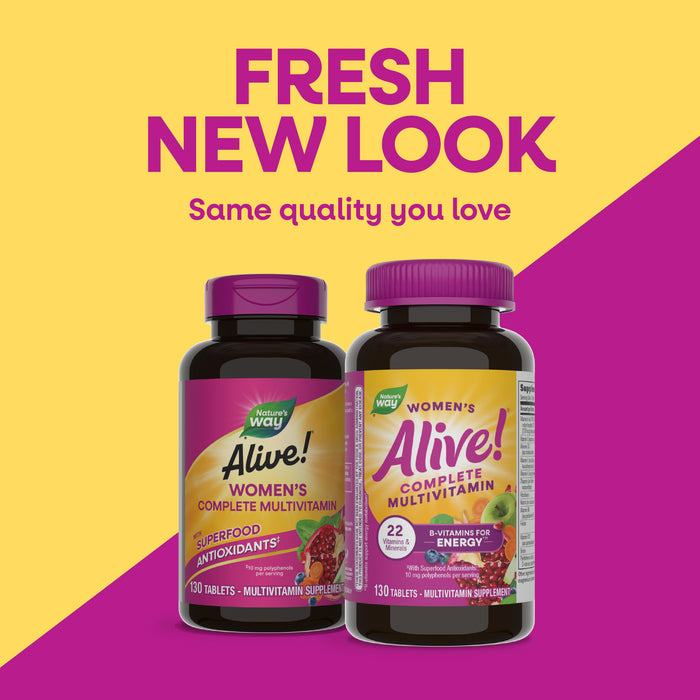 <{%MAIN1_13710%}>Nature's Way® | Alive! Women's Complete Multivitamin - package updates old to new