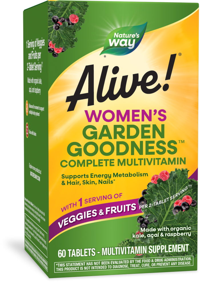 <{%PRIMARY_12111%}>Nature's Way® | Alive! Women's Garden Goodness Complete Multivitamin, 60 tablets