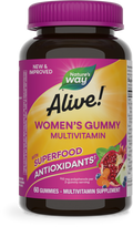 <{%PRIMARY_15903%}>Nature's Way® | Alive! Women's Gummy Multivitamin, 60 gummies, Mixed Berry