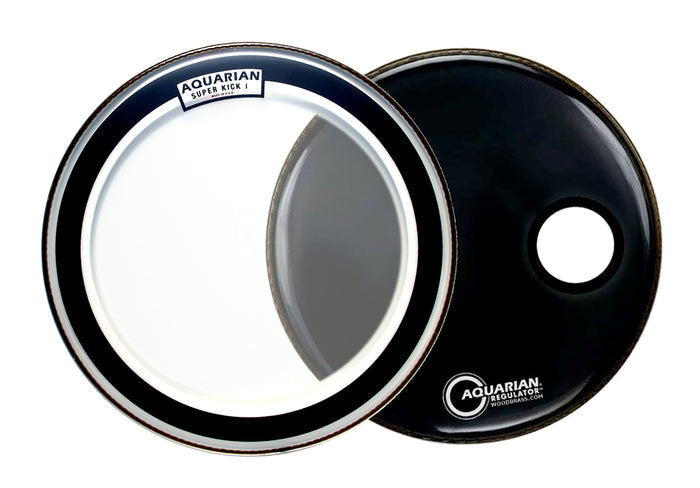 Pack peau Superkick 20" + Regulator 20" noire