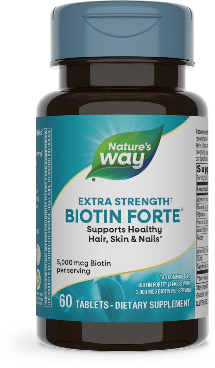<{%PRIMARY_214010%}>Nature's Way® | Biotin Forte Extra Strength, 60 tablets