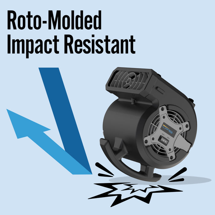 BlueDri 1/8 HP 13" Air Mover Blower Fan: 2-Speed, High Velocity