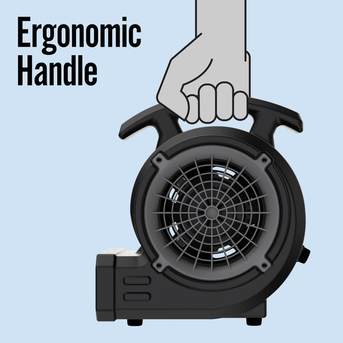 BlueDri 1/8 HP 13" Air Mover Blower Fan: 2-Speed, High Velocity