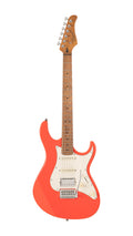 G200 SE, corps peuplier, manche et touche érable torréfié, 1 micro double et 2 simples Cort Powersound, trémolo, scarlet red