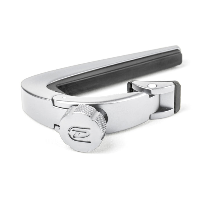 Capodastre Pivot'Capo pour guitare folk et électrique, manche bombé, système breveté de pivot, molette de serrage