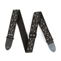 Courroie nylon modèle FLAMME, largeur 5 cm, noir et gris