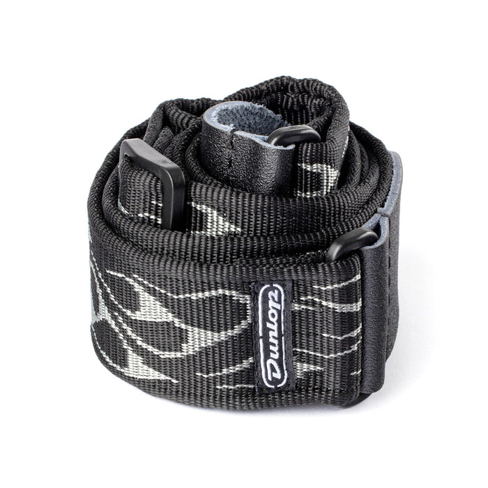 Courroie nylon modèle FLAMME, largeur 5 cm, noir et gris