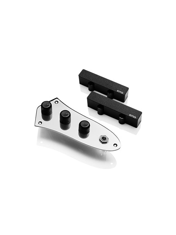 Set de micros basses type J avec plaque de contrôles Vol/Vol/Ton., 4 cordes - Black