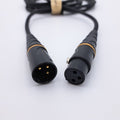 Câble micro XLR mâle/XLR femelle, 1 mètre, noir