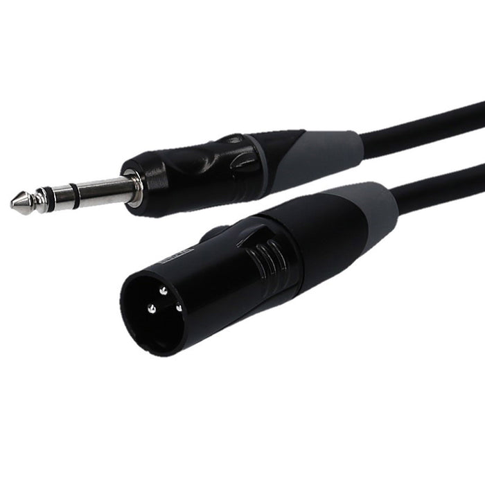 Câble micro XLR mâle/Jack stéréo, 6 mètres, noir