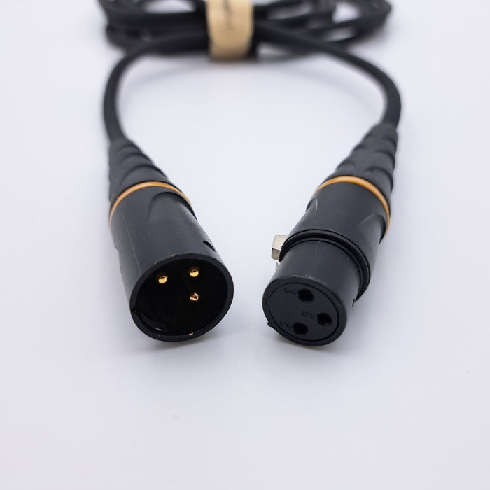 Câble micro XLR mâle/XLR femelle, 6 mètres, noir