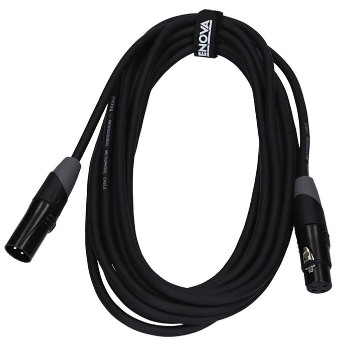 Câble micro XLR mâle/XLR femelle, 6 mètres, noir