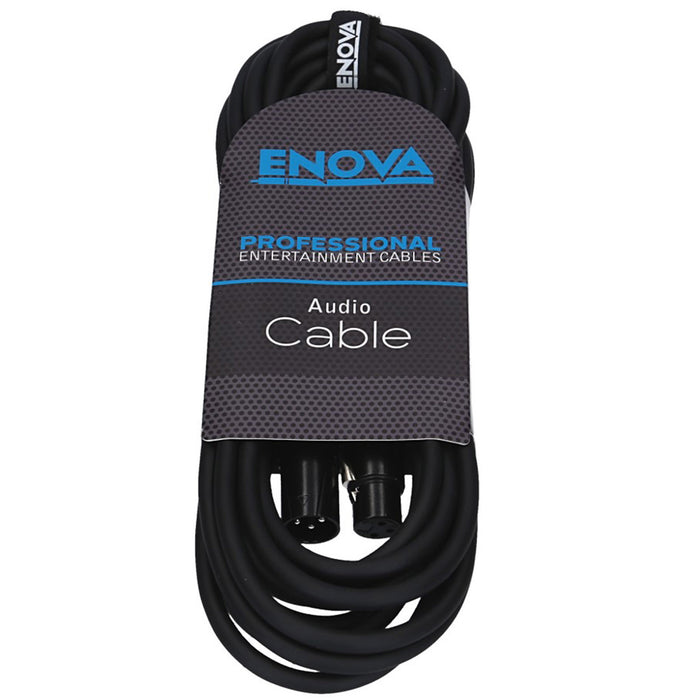 Câble micro XLR mâle/XLR femelle, 6 mètres, noir