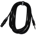Câble micro XLR femelle/Jack stéréo, 1 mètre, noir