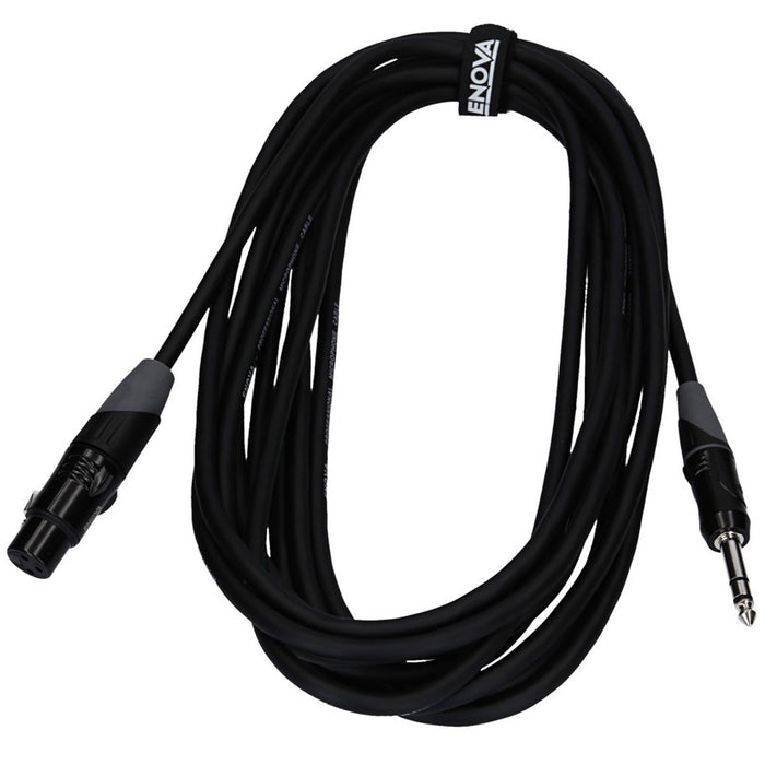 Câble micro XLR femelle/Jack stéréo, 3 mètres, noir