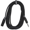 Câble micro XLR mâle/Jack stéréo, 1 mètre, noir