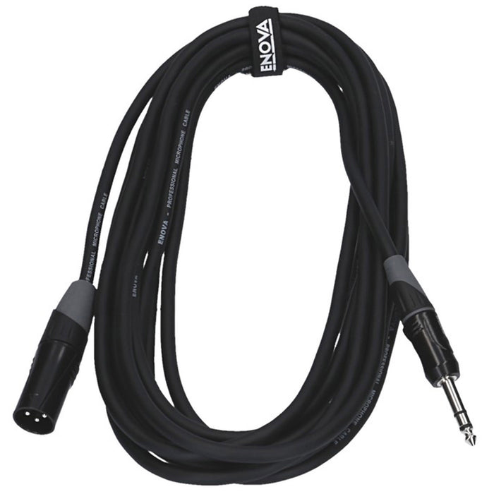 Câble micro XLR mâle/Jack stéréo, 1 mètre, noir