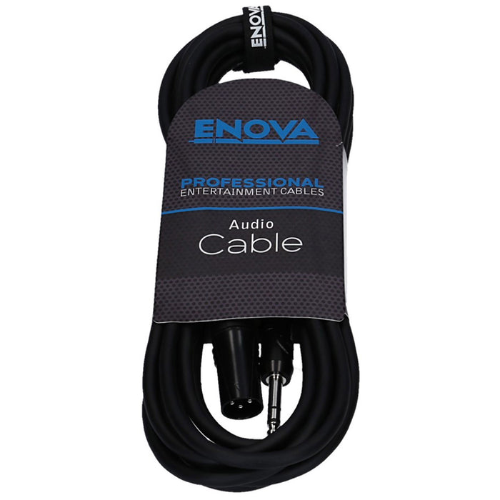 Câble micro XLR mâle/Jack stéréo, 1 mètre, noir