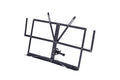 Pupitre de bureau avec plateau pliable, 4 gardes-pages, pied ajustable 180 degrés, antidérapant, housse, noir