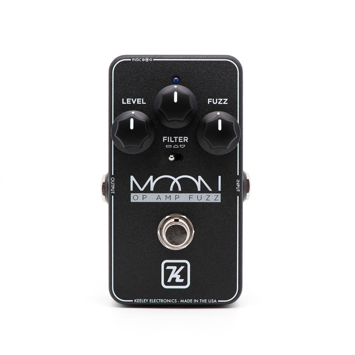 Pédale MOON, fuzz, trois filtres (Flat, Fool et Scooped), noir