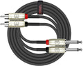 KIRLIN A404-1.5BK CABLE PATCH 2XRCA-2XJACK 1.5 NOIR