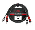 Câble patch LIGHT GEAR 2x RCA/2x RCA, 1 mètre, noir