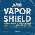 Jeu pour guitare acoustique VAPOR SHIELD, Extra Light (10-14-20W-28-38-50), phosphore bronze et acier avec traitement ionique