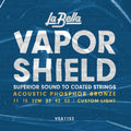 Jeu pour guitare acoustique VAPOR SHIELD, Custom Light (11-15-22W-32-42-52), phosphore bronze et acier avec traitement ionique