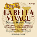Jeu pour guitare classique LA BELLA VIVACE, aigus fluorocarbone, basses filées argent, tension Medium
