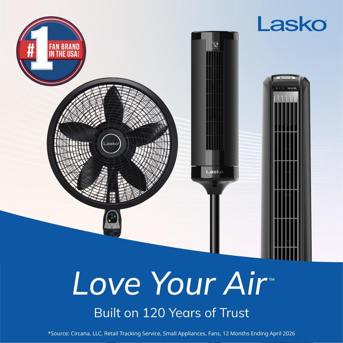 Lasko 12" Air Mover Blower Fan: 3-Speed, High Velocity, 2 Outlets, Pivoting