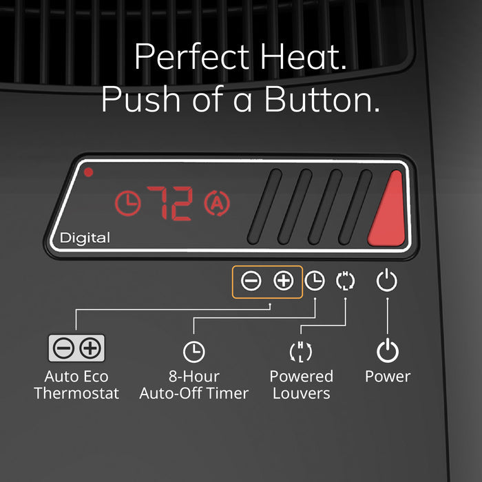 Lasko 13" Ceramic Console Space Heater: 2 Heat Settings, Timer, Thermostat