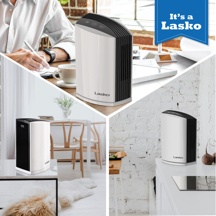 Lasko 15" Table Top Air Purifier: 3-Speed, True HEPA, Timer