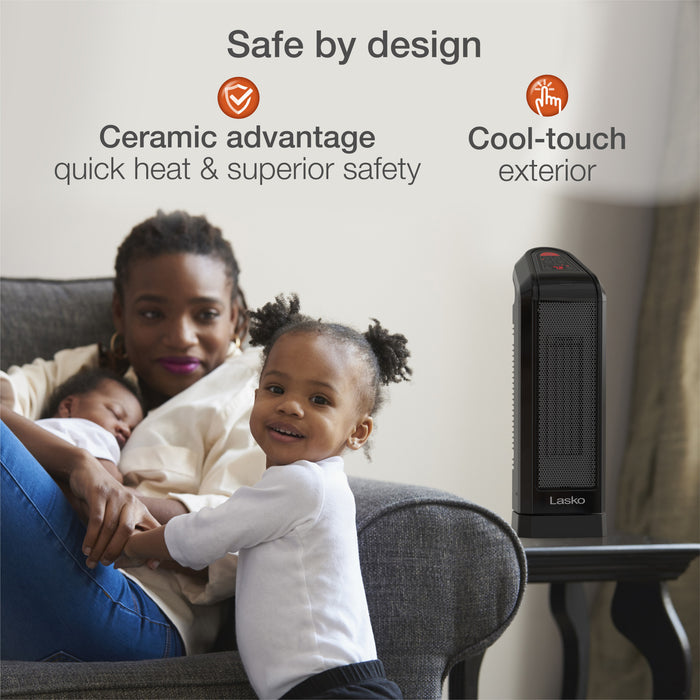 Lasko 16" Ceramic Tower Space Heater: Oscillating, 2 Heat Settings, Remote, Timer, Thermostat