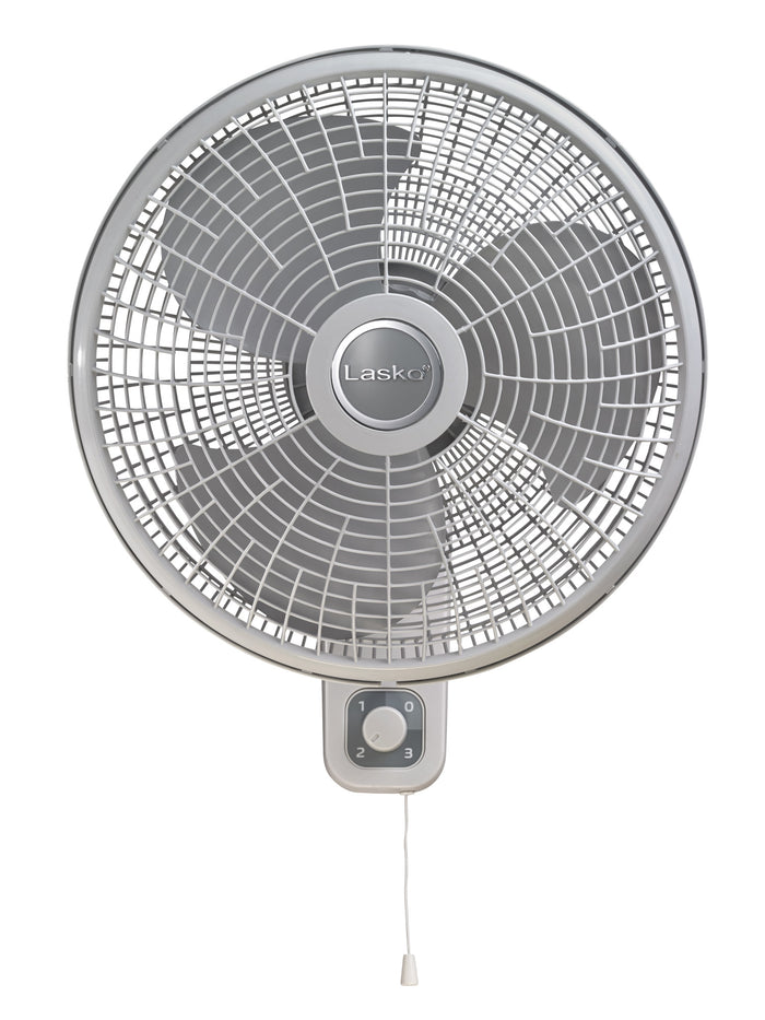 Lasko 16" Wall Mount Fan: Oscillating, 3-Speed, Tilting Head