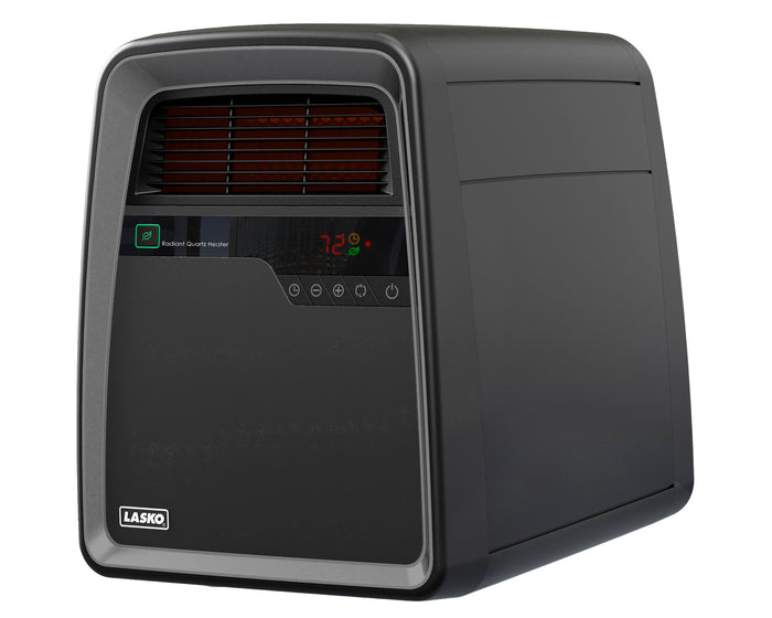 Lasko 17" Infrared Quartz Ceramic Space Heater: 2 Heat Settings, Remote, Timer, Thermostat, Black