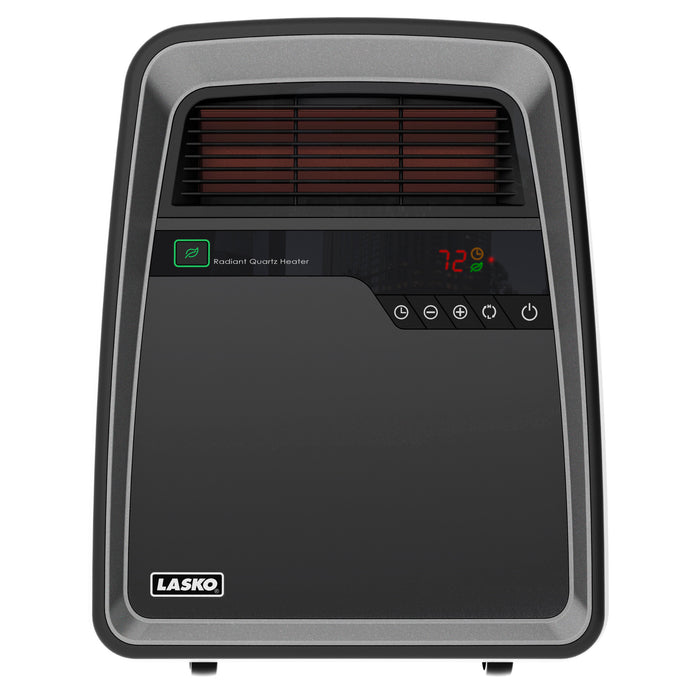 Lasko 17" Infrared Quartz Ceramic Space Heater: 2 Heat Settings, Remote, Timer, Thermostat, Black